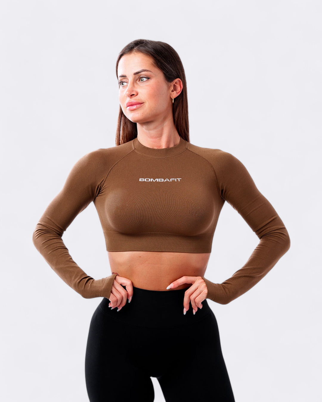 Basic Long Top - Marrone