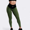 Oasis Bicolor Leggings Push Up - Verde Militare