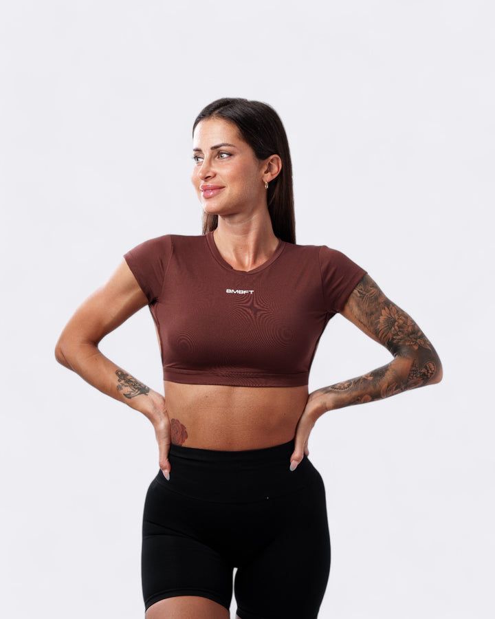 Eden Crop T-Shirt - Coffee