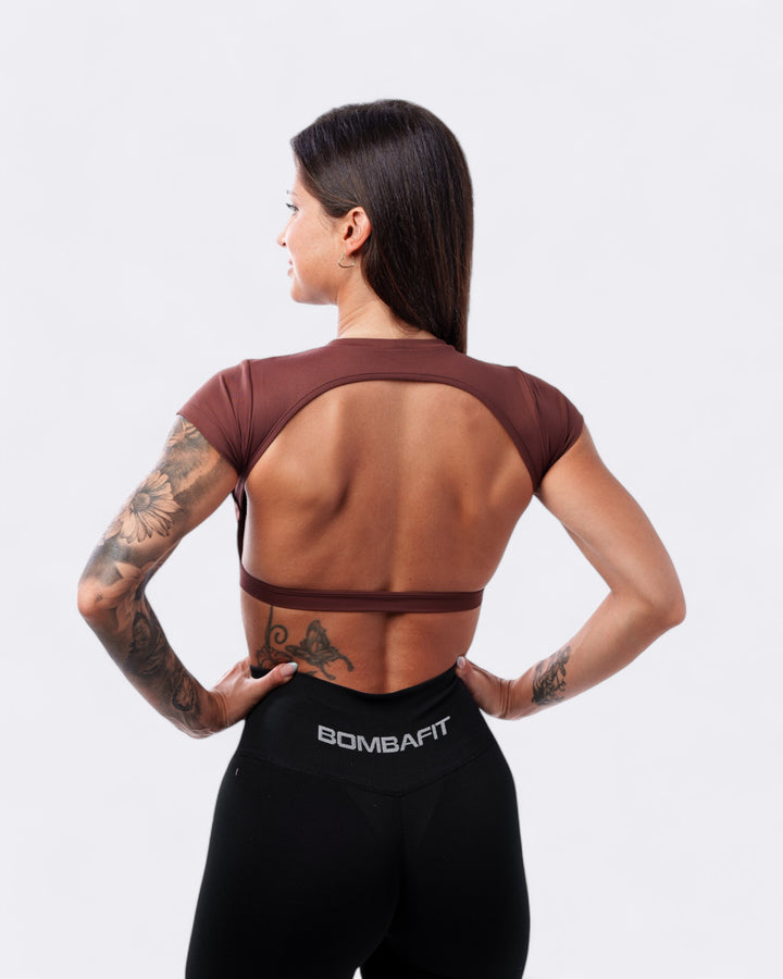 Eden Crop T-Shirt - Coffee
