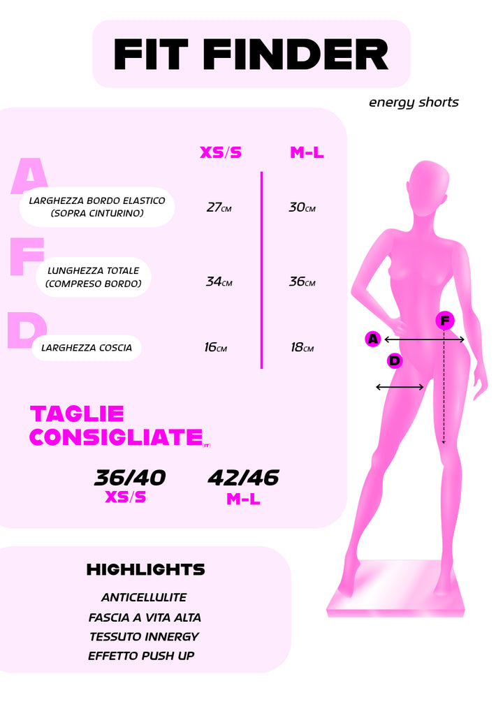 Energy Shorts Leggings - Black