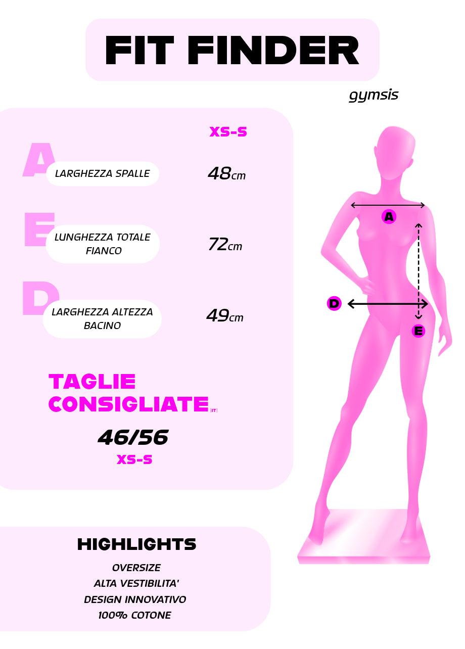 T-shirt Oversize Gymsis - Rosa