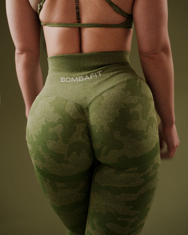 Oasis Leggings Push Up Camo - Verde Militare - Bombafit