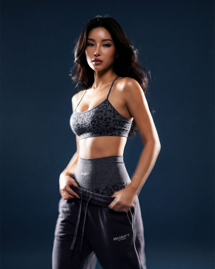 Top Unity Leopard - Acciaio - Bombafit