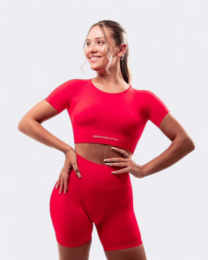 Basic Crop Top - Red