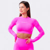 Basic Long Top - Shock Pink