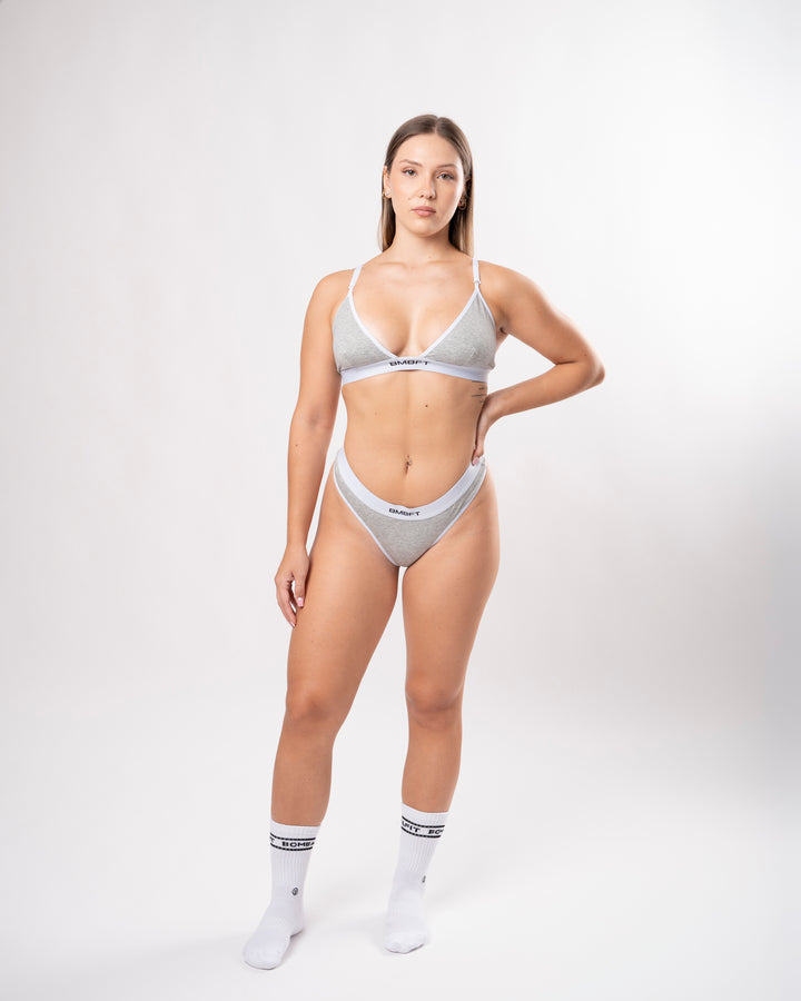 Under Bloom Lingerie Set - Grey