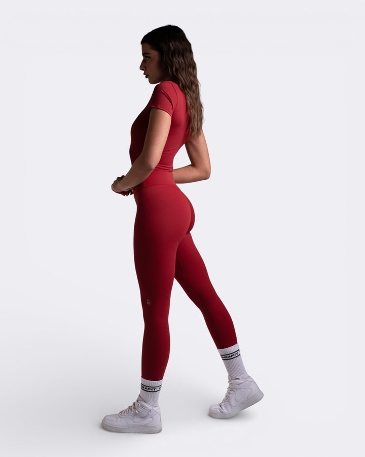 Hush Leggings - Scarlet Red