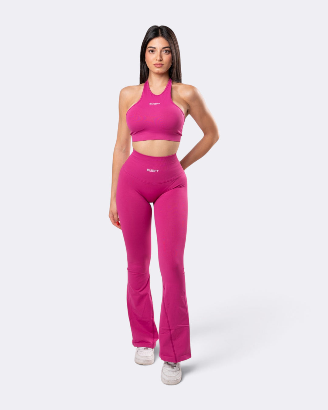Oasis Flare Push-Up Seamless Leggings - Festival Fuchsia