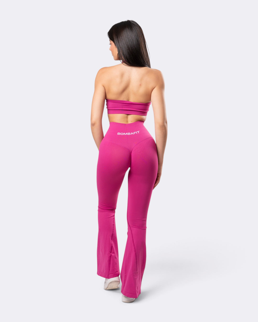 Oasis Flare Push-Up Seamless Leggings - Festival Fuchsia