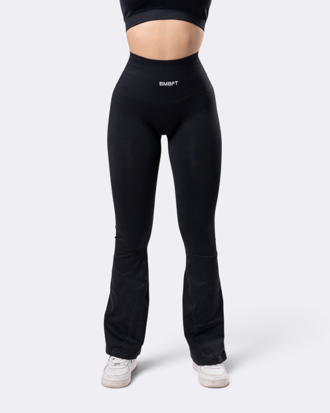 Leggings Oasis Flare Push Up Sin Costuras - Negro