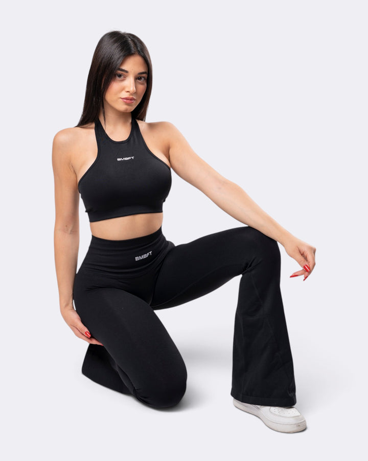 Leggings Oasis Flare Push Up Sin Costuras - Negro