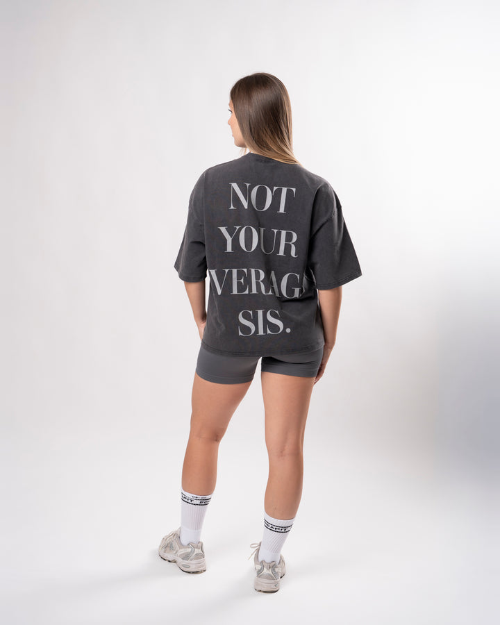 Camiseta Average Sis - Gris Desgastado