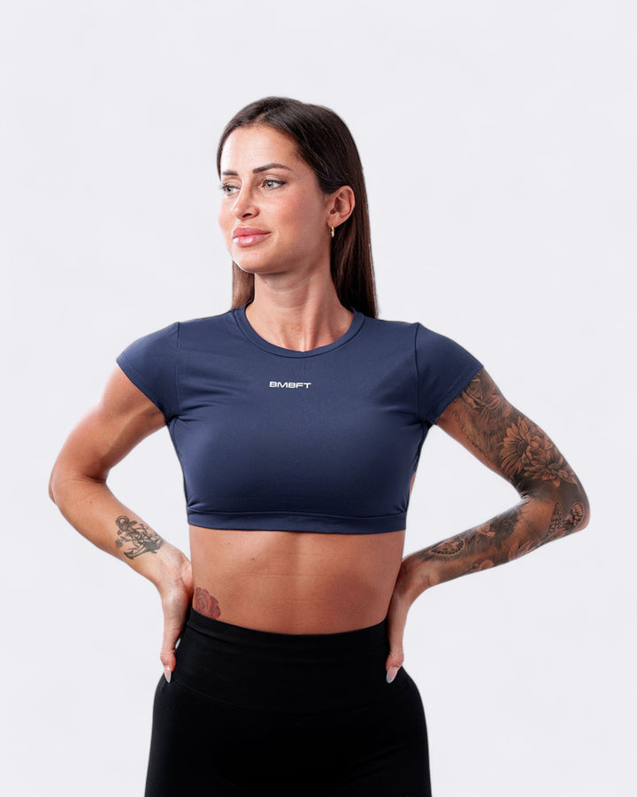 Eden Crop T-Shirt - Blue