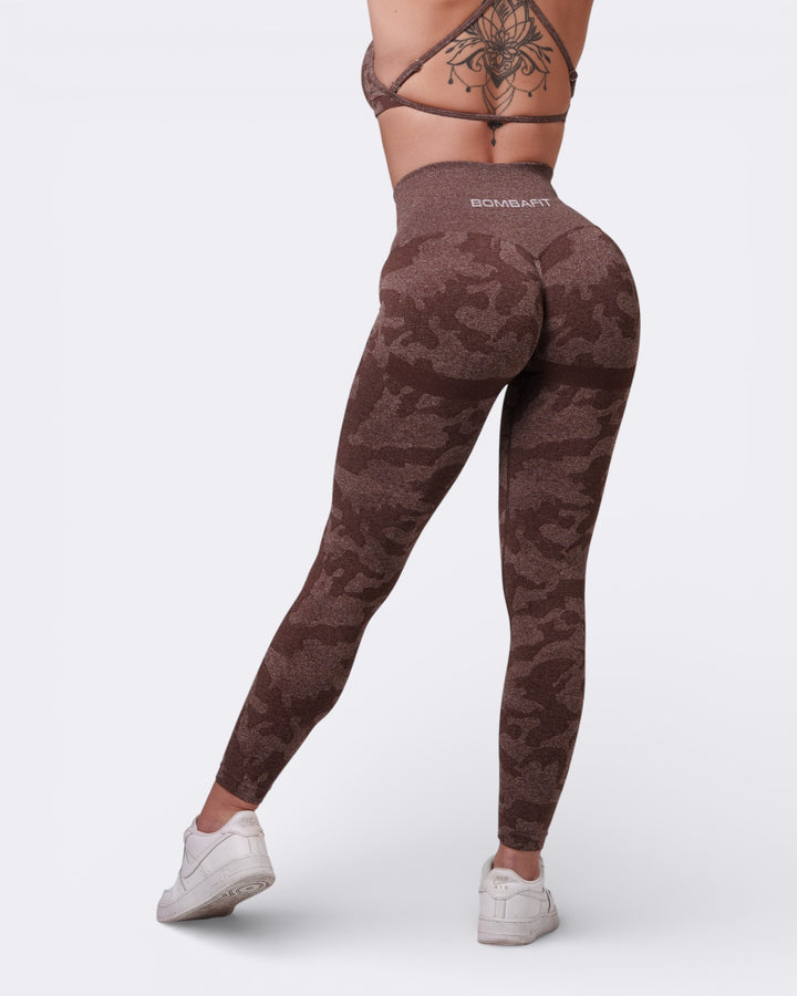 Oasis Leggings Push Up Camo - Marrone - Bombafit