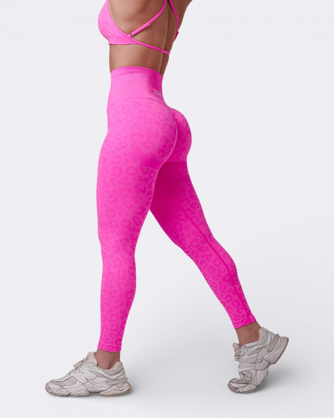 Oasis Leggings Push Up Leopard - Rosa Shock - Bombafit