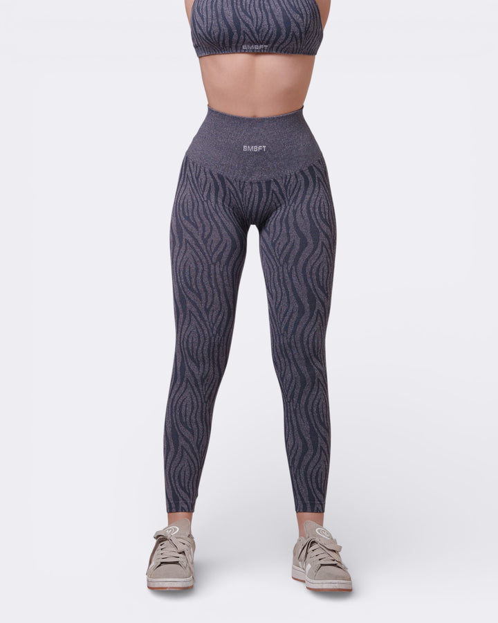 Oasis Leggings Push Zebra - Acciaio - Bombafit