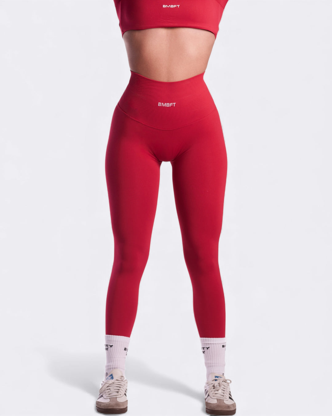 Oasis High Band Leggings Push Up - Rosso Aurora