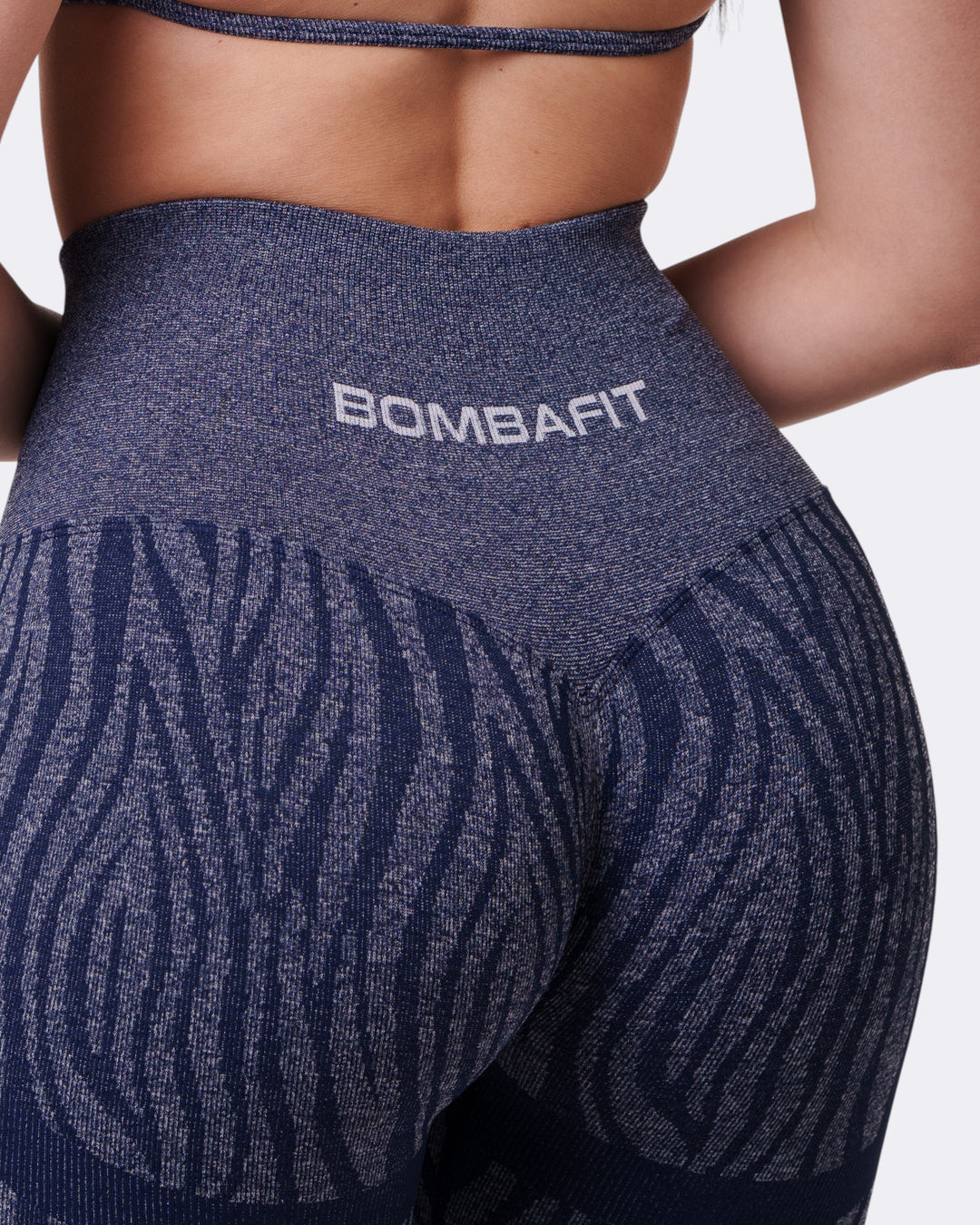 Oasis Leggings Push Zebra - Blu Notte - Bombafit