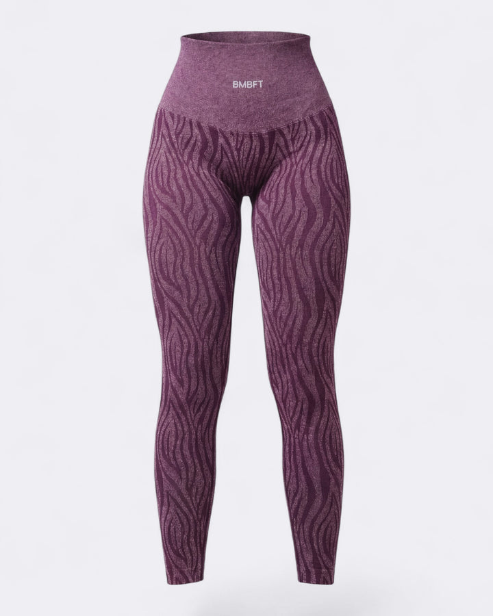 Oasis Leggings Push Zebra - Viola Plum - Bombafit
