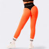 Pump It Bicolor Push Up Leggings - Neon Orange/Black