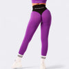 Pump It Bicolor Push Up Leggings - Purple/Black