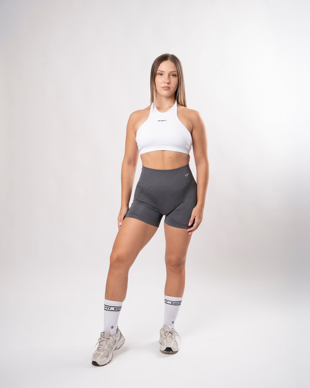 Shorts Leggings Sin Costuras de Uso Diario - Grafito