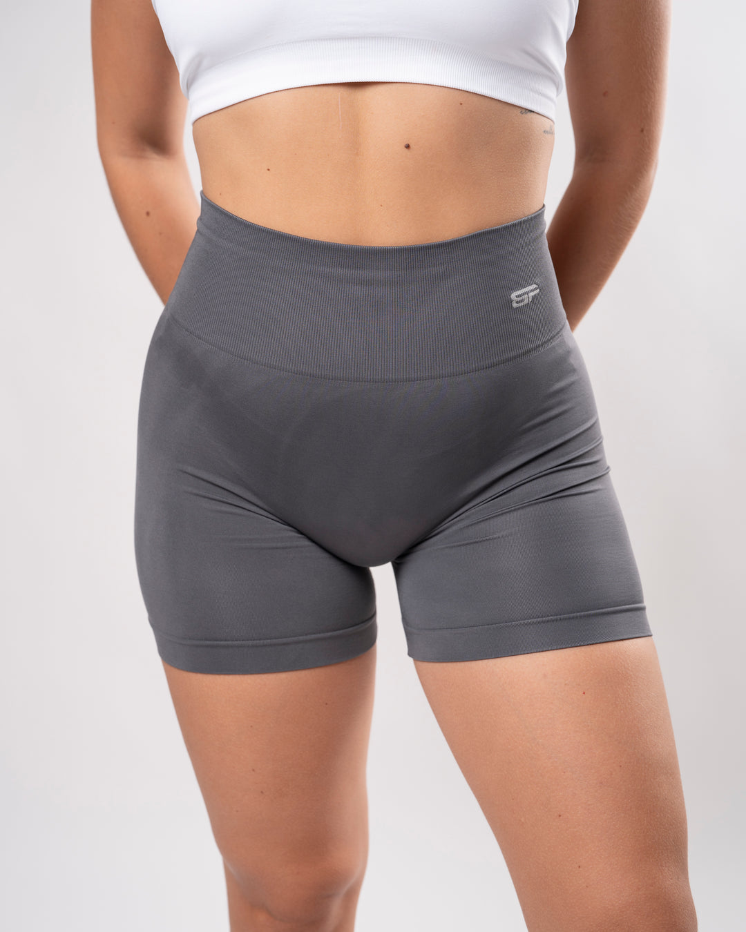 Shorts Leggings Sin Costuras de Uso Diario - Grafito