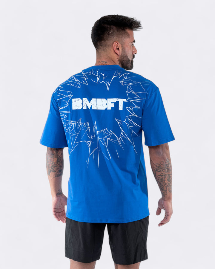 Oversized Broken T-shirt - Blue