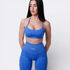 Top Unity Leopard - Blu Elettrico - Bombafit