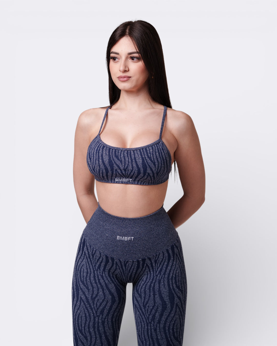 Top Unity Zebra - Blu Notte - Bombafit