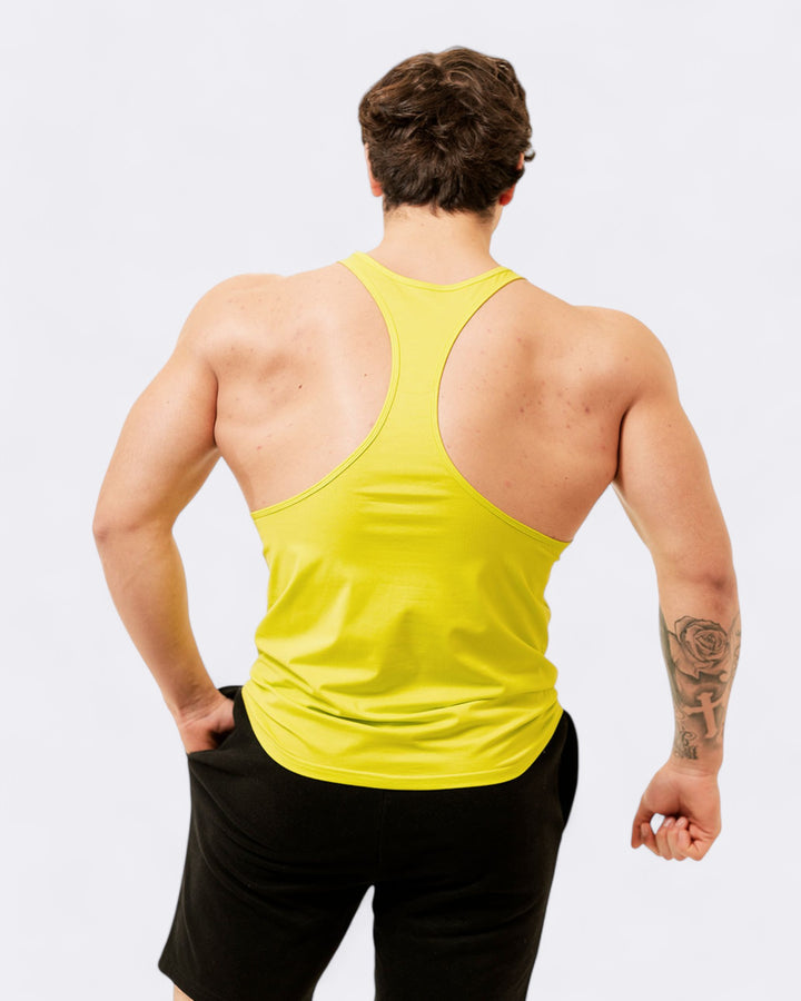 Rounded Men's Tank Top - Lime Green