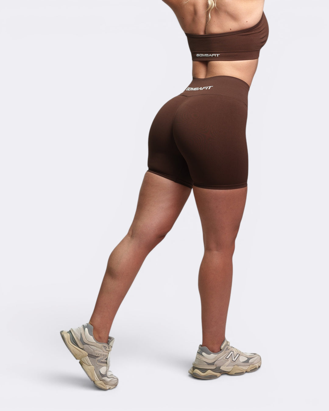 Clio Shorts Leggings - Marrone - Bombafit