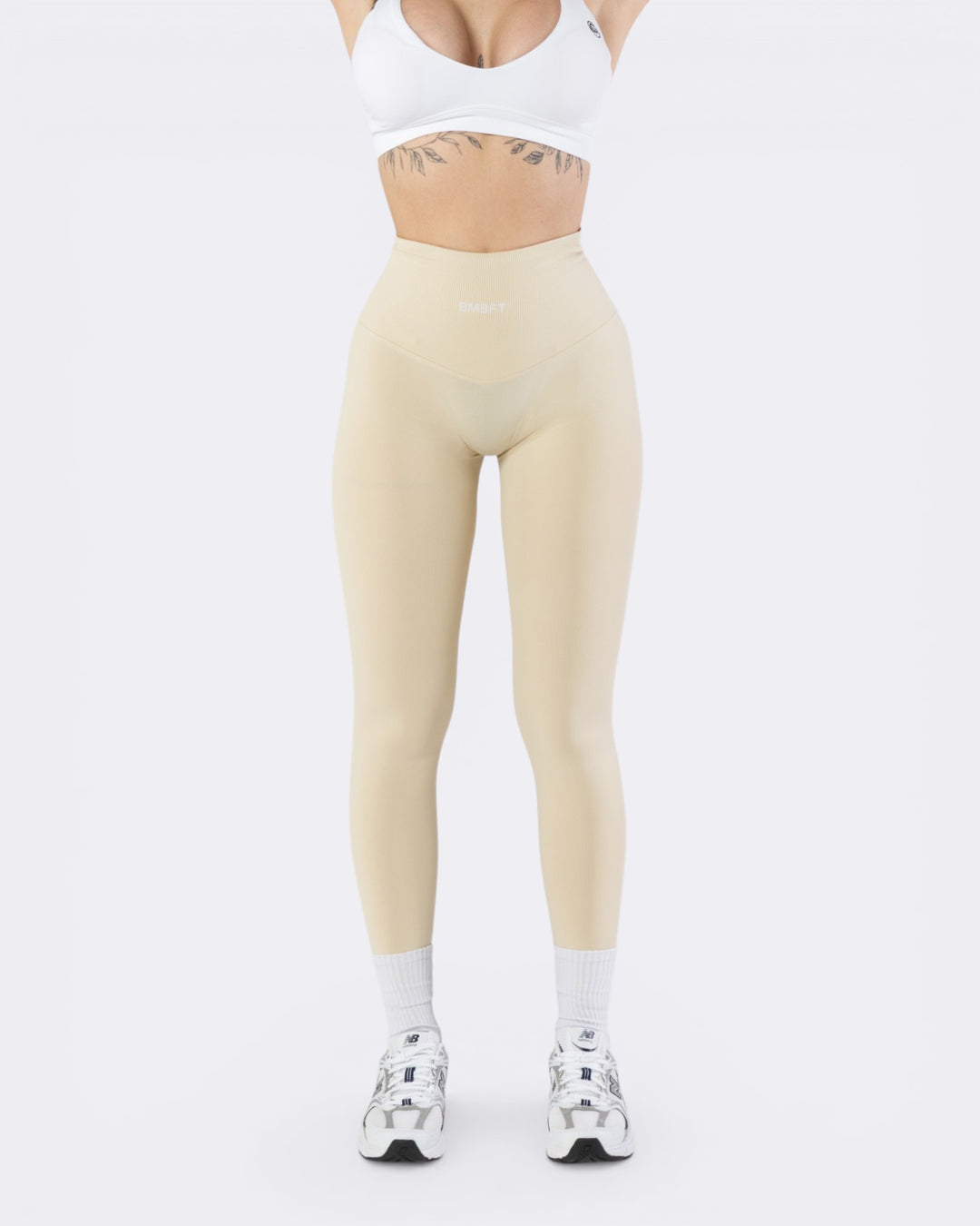 Oasis High Band Leggings Push Up - Beige - Bombafit