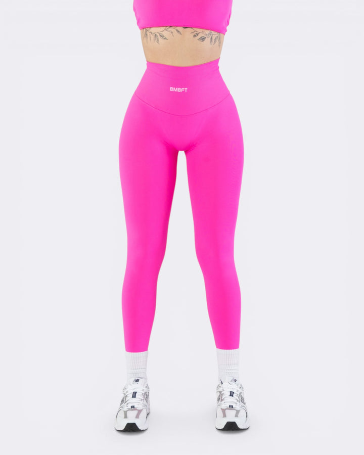 Oasis High Band Leggings Push Up - Rosa Shock - Bombafit