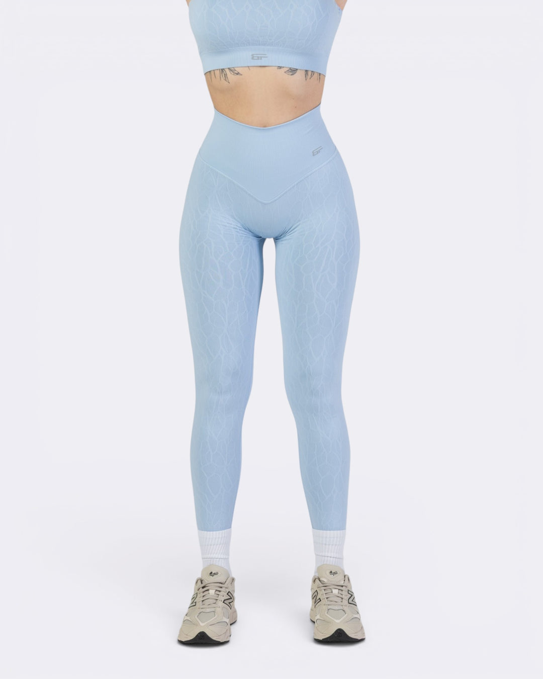 Nyx Texture Leggings - Azzurro Polvere - Bombafit