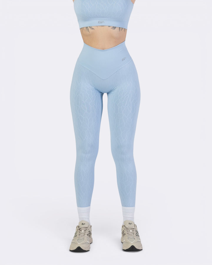 Nyx Texture Leggings - Azzurro Polvere - Bombafit