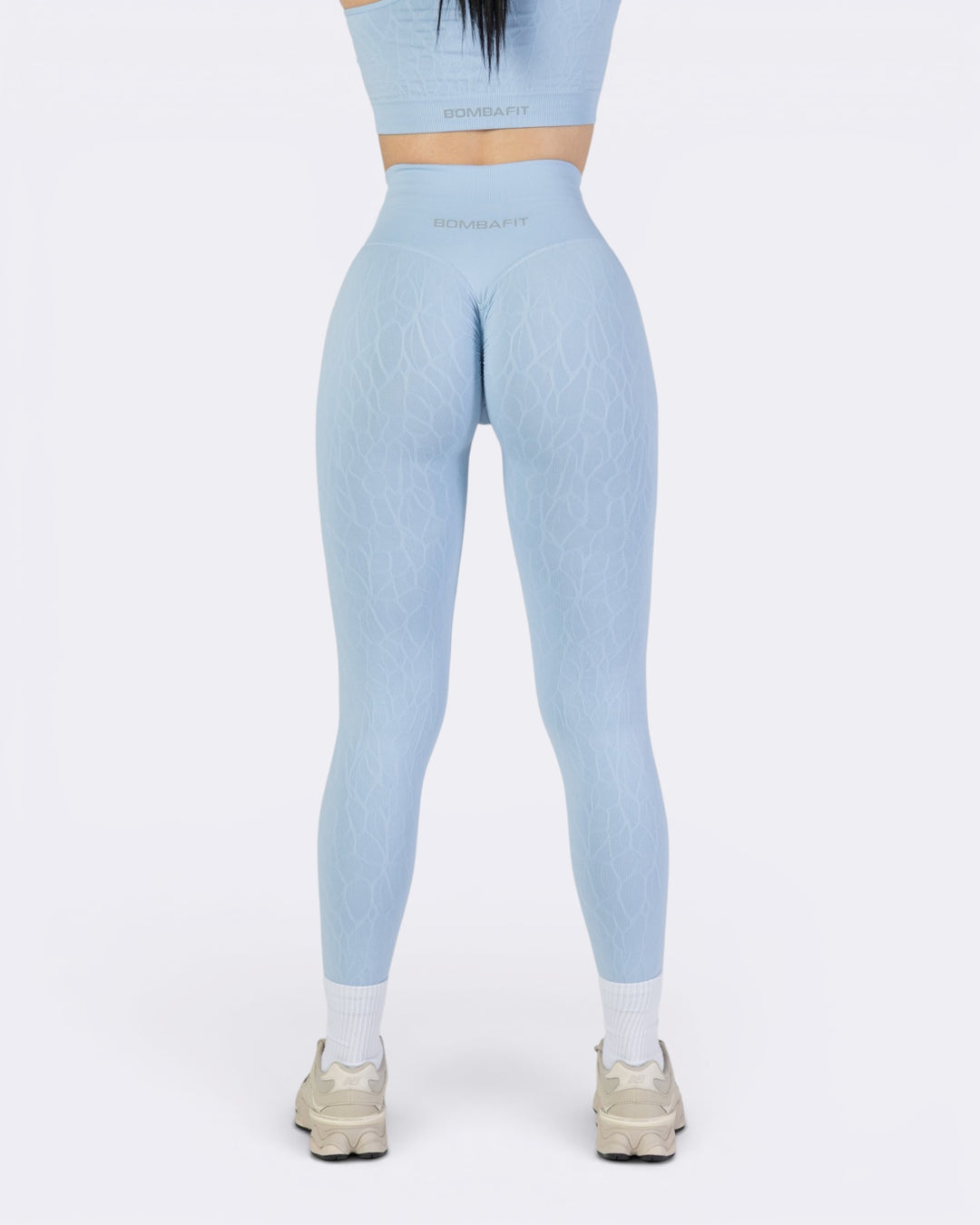 Nyx Texture Leggings - Azzurro Polvere - Bombafit