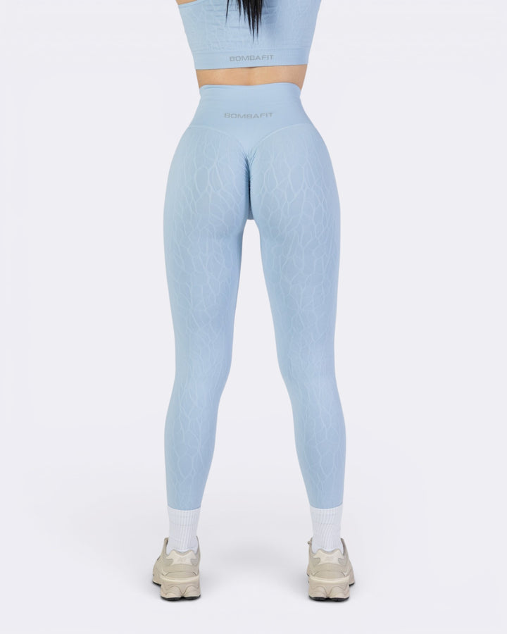 Nyx Texture Leggings - Azzurro Polvere - Bombafit