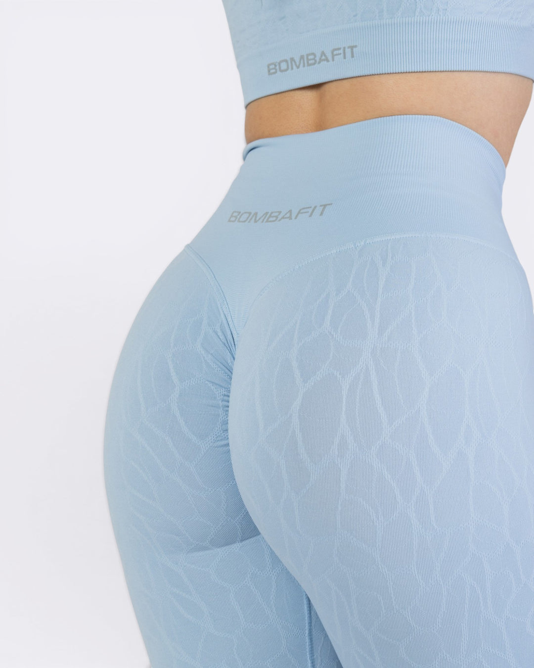 Nyx Texture Leggings - Azzurro Polvere - Bombafit