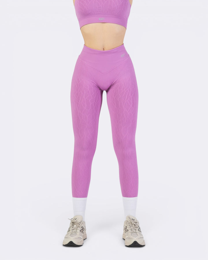 Nyx Texture Leggings - Rosa Lampone - Bombafit