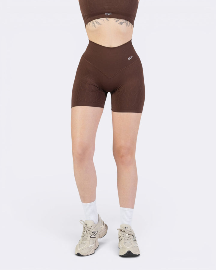 Nyx Texture Shorts Leggings - Marrone - Bombafit
