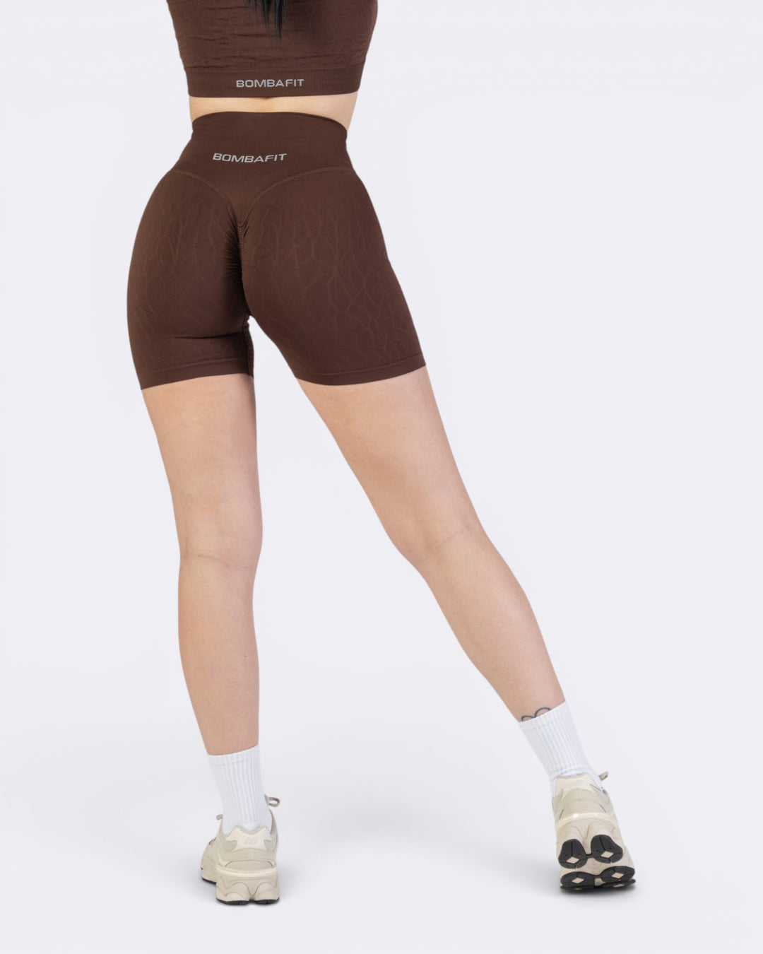 Nyx Texture Shorts Leggings - Marrone - Bombafit