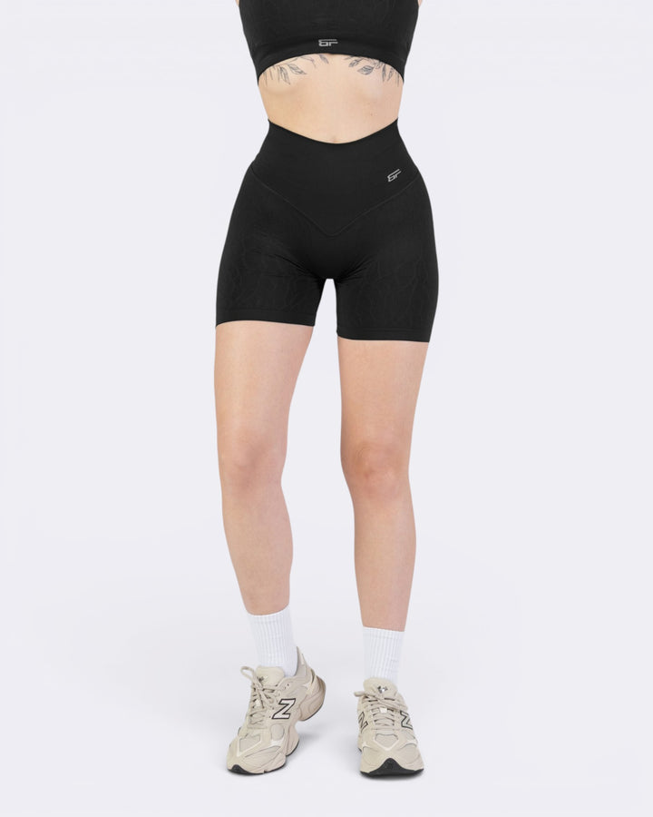Nyx Texture Shorts Leggings - Nero - Bombafit