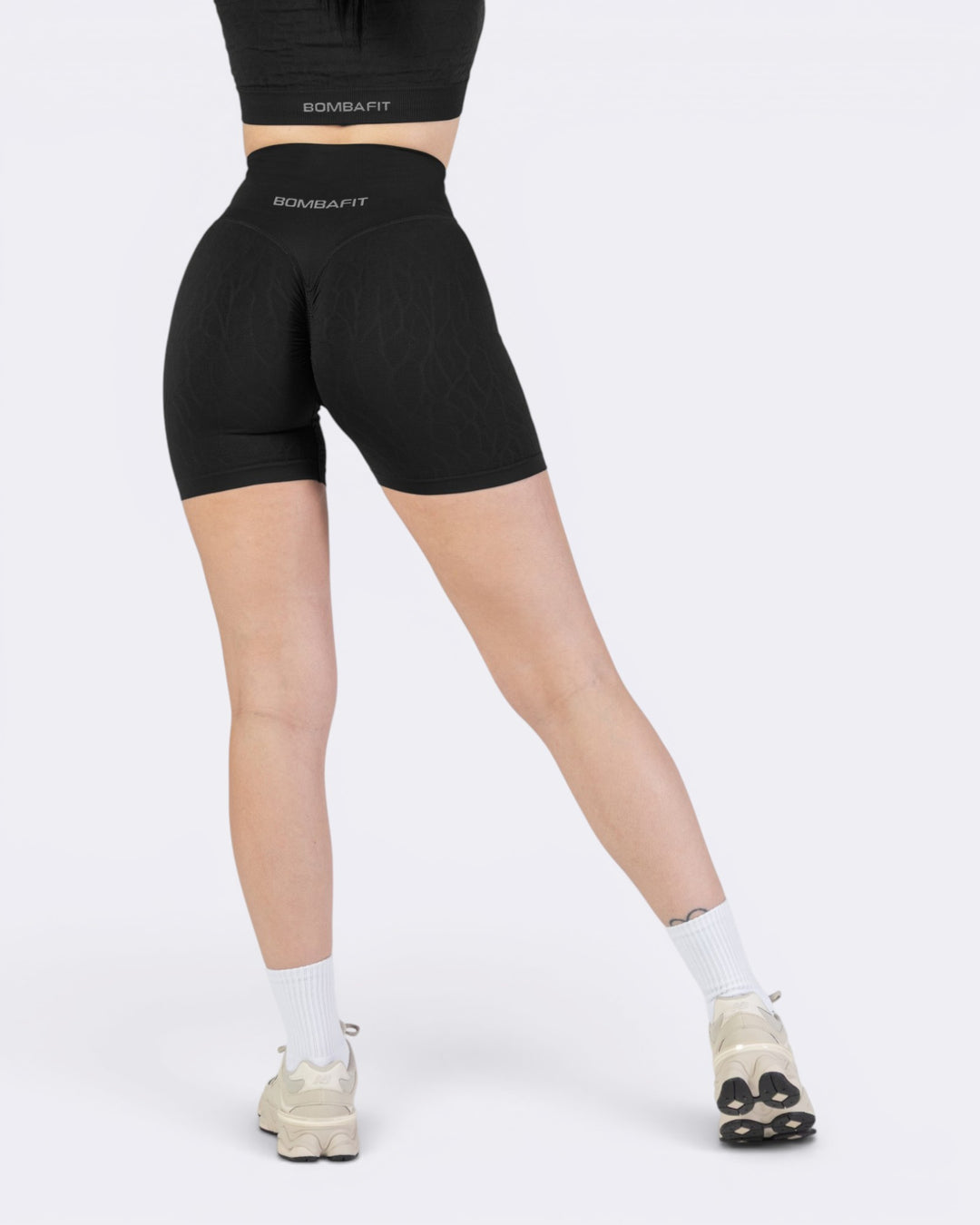 Nyx Texture Shorts Leggings - Nero - Bombafit