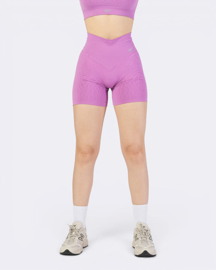 Nyx Texture Shorts Leggings - Rosa Lampone - Bombafit
