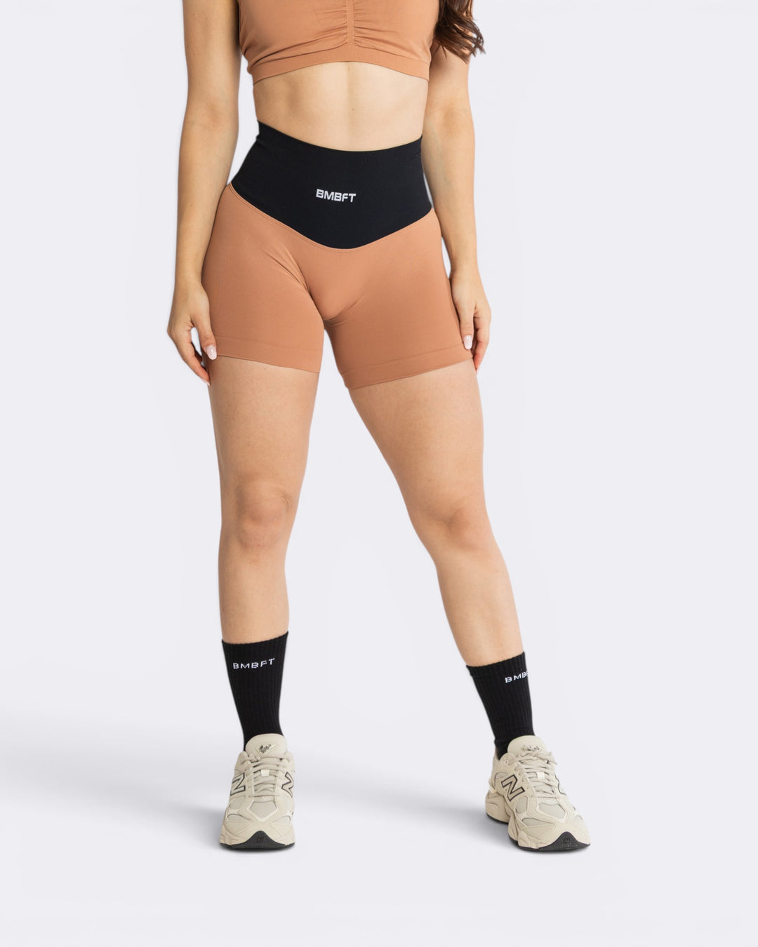 Oasis Shorts Leggings Bicolor - Moca Mousse