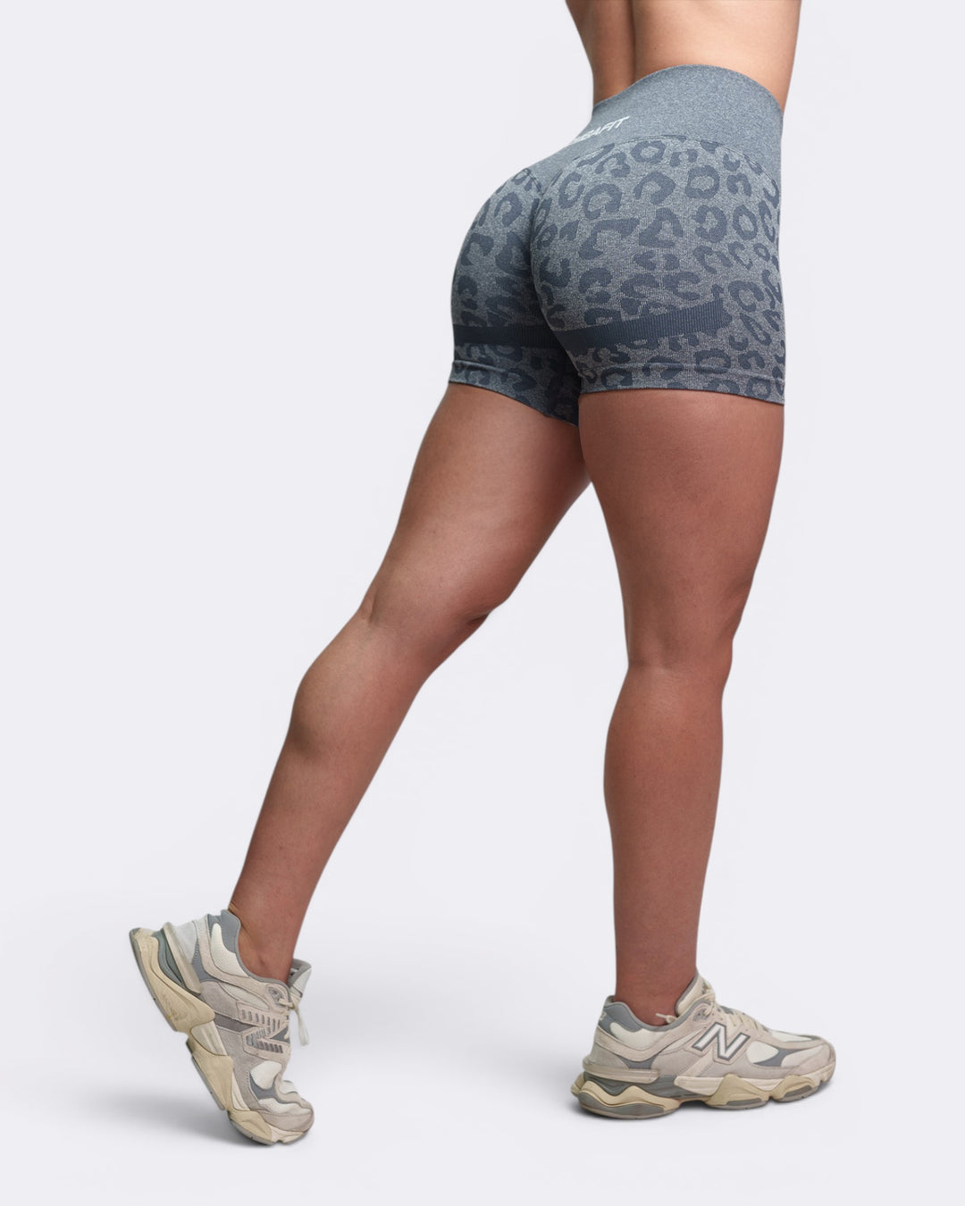 Oasis Shorts Leggings Leopard -  Acciaio - Bombafit
