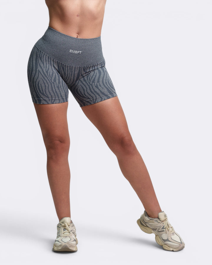 Oasis Shorts Leggings Zebra -  Acciaio - Bombafit