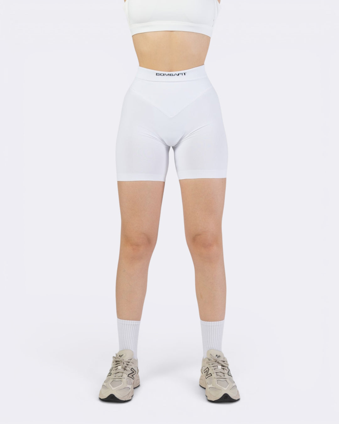 Pump It Shorts Leggings - Bianco - Bombafit